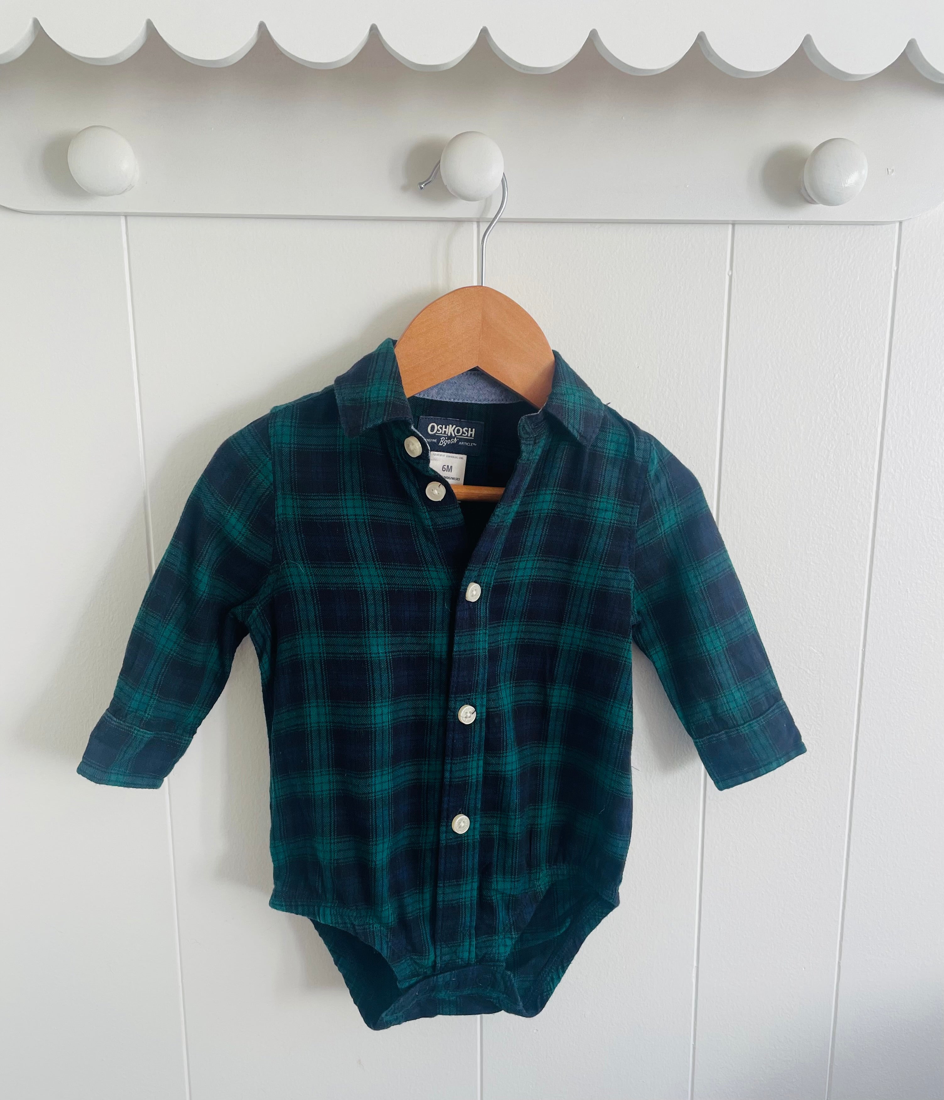 OSH KOSH ONESIE CHECK  SHIRT