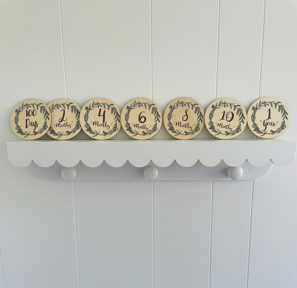 WOODEN BABY MILESTONE DISCS