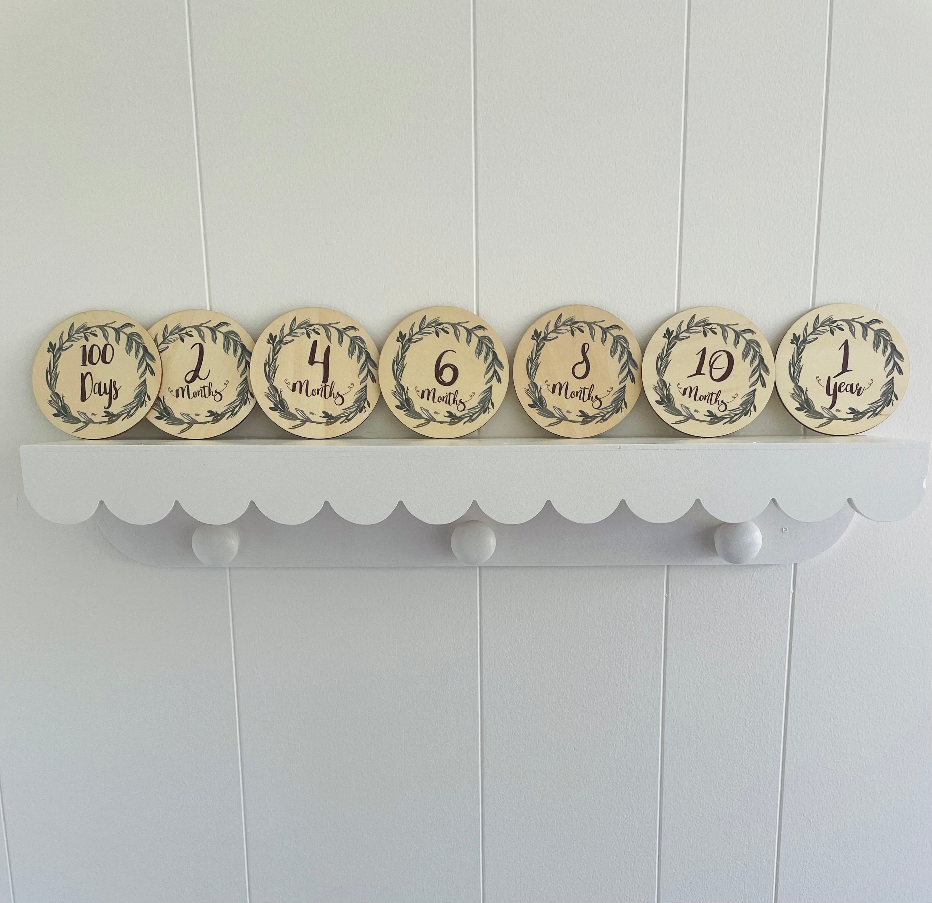 WOODEN BABY MILESTONE DISCS