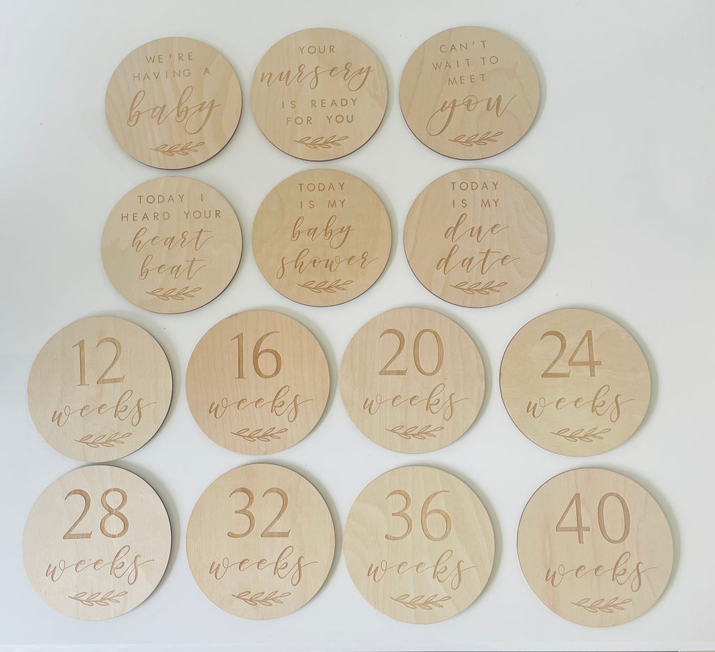 BLOSSOM + PEAR WOODEN MILESTONES