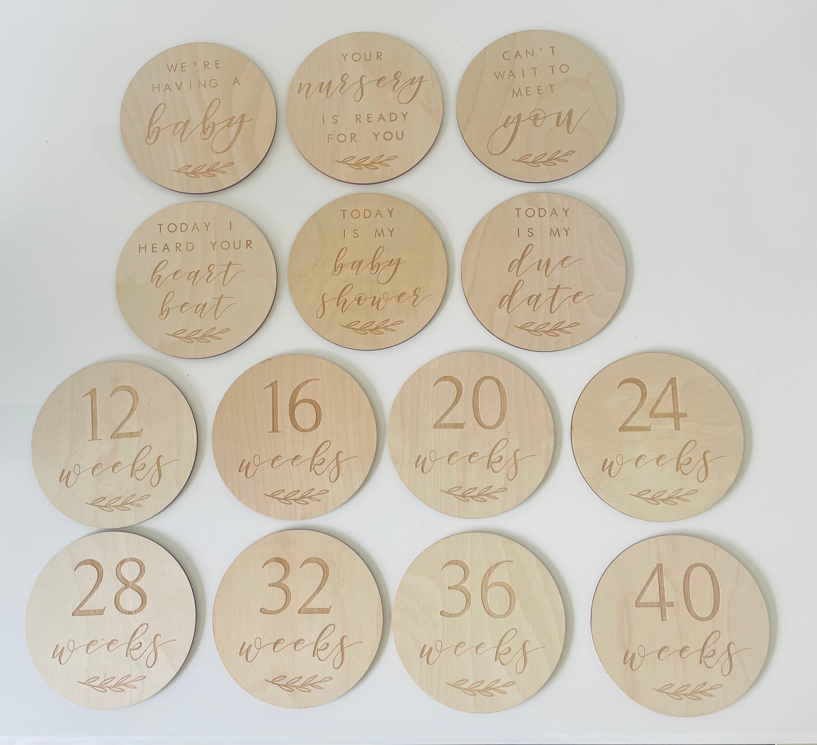 BLOSSOM + PEAR WOODEN MILESTONES