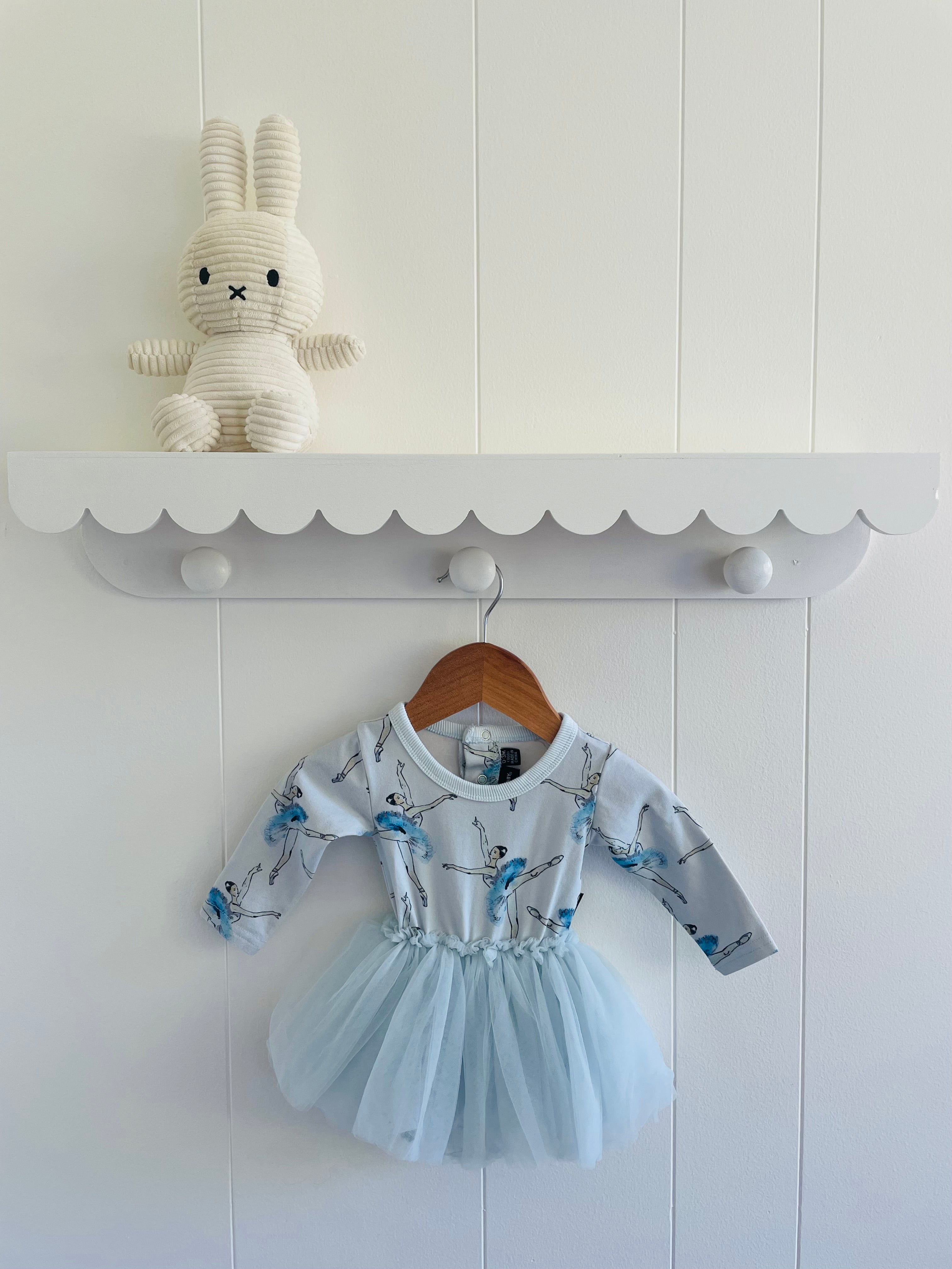 ROCKYOURBABY BODY SUIT WITH TULLE SKIRT