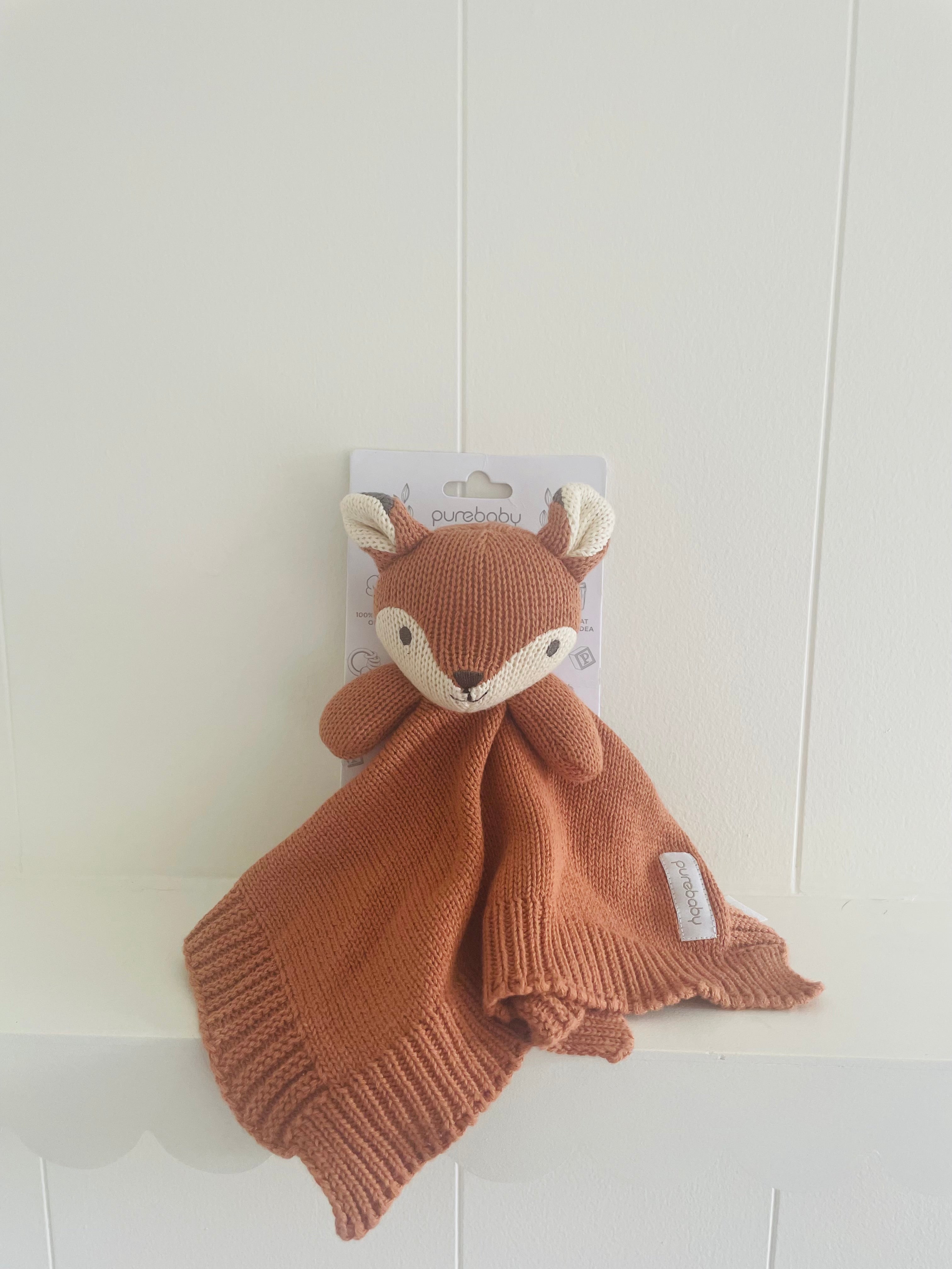 KNITTED FOX COMFORTER
